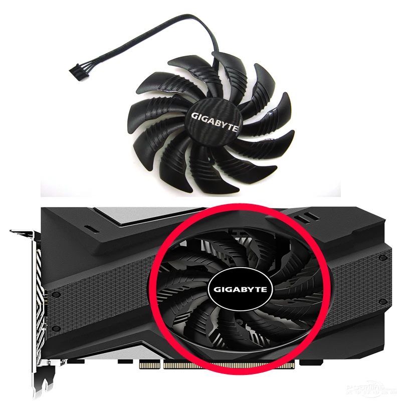 Бесплатная доставка T129215SU/PLD09210S12HH кулер вентилятор для Gigabyte Geforce GTX1070 1060 1650 GTX 1050 Ti