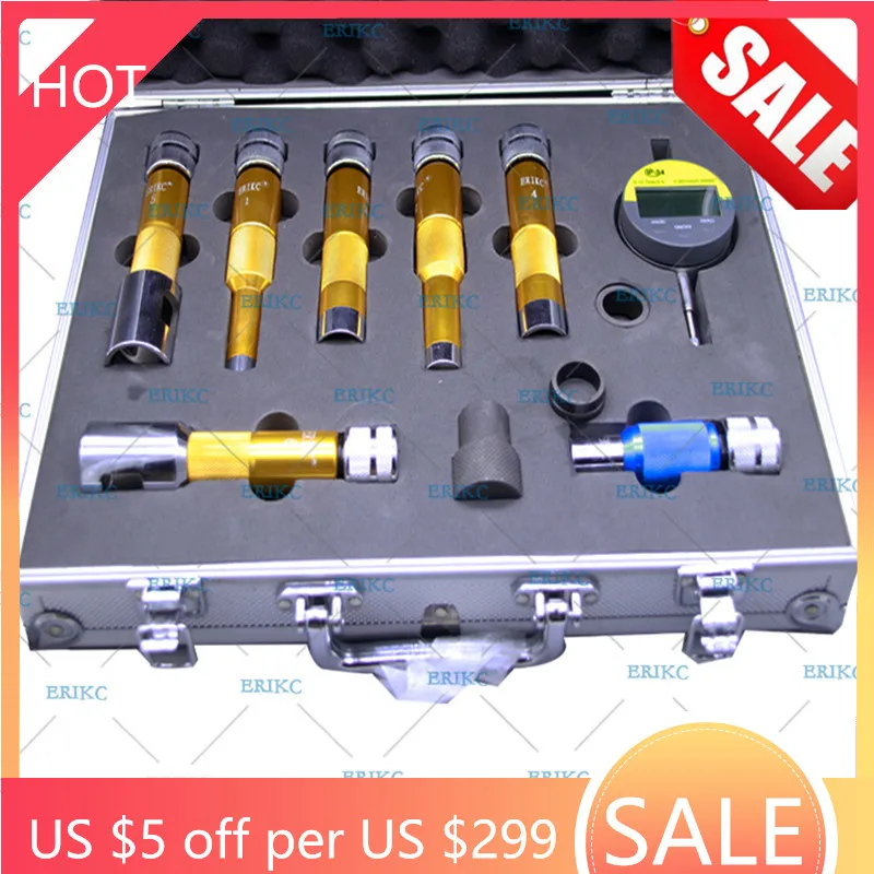 

ERIKC Injector Shims Lift Measuring Instrument E1024007 Common Rail Injector Nozzle Washer Space Testing Tools Sets