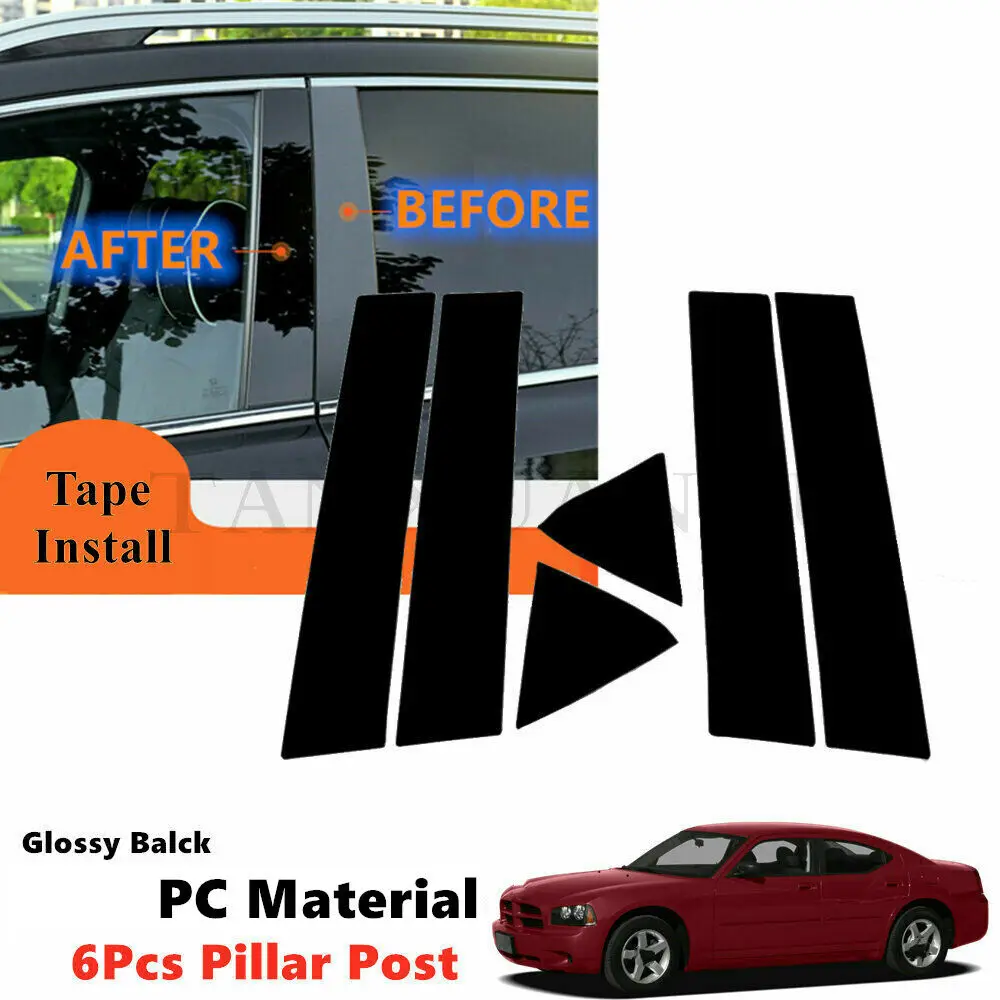 Decal Cover Gloss Black PC 6Pcs Set Fit For Dodge Charger 2006-2010 Left+Right Side Door Window B Pillar Posts Piano Black Trim
Decal Cover Gloss Black PC 6Pcs Set Fit For Dodge Charger 2006-2010 Left+Right Side Door Window B Pillar Posts Piano Black Trim