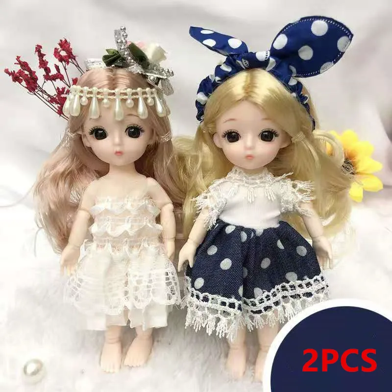 2020 New 17CM 3 Movable Joints BJD Doll Makeup Dress Up Cute long hair Dolls with Fashion Dress for Girls Toys
2020 New 17CM 3 Movable Joints BJD Doll Makeup Dress Up Cute long hair Dolls with Fashion Dress for Girls Toys