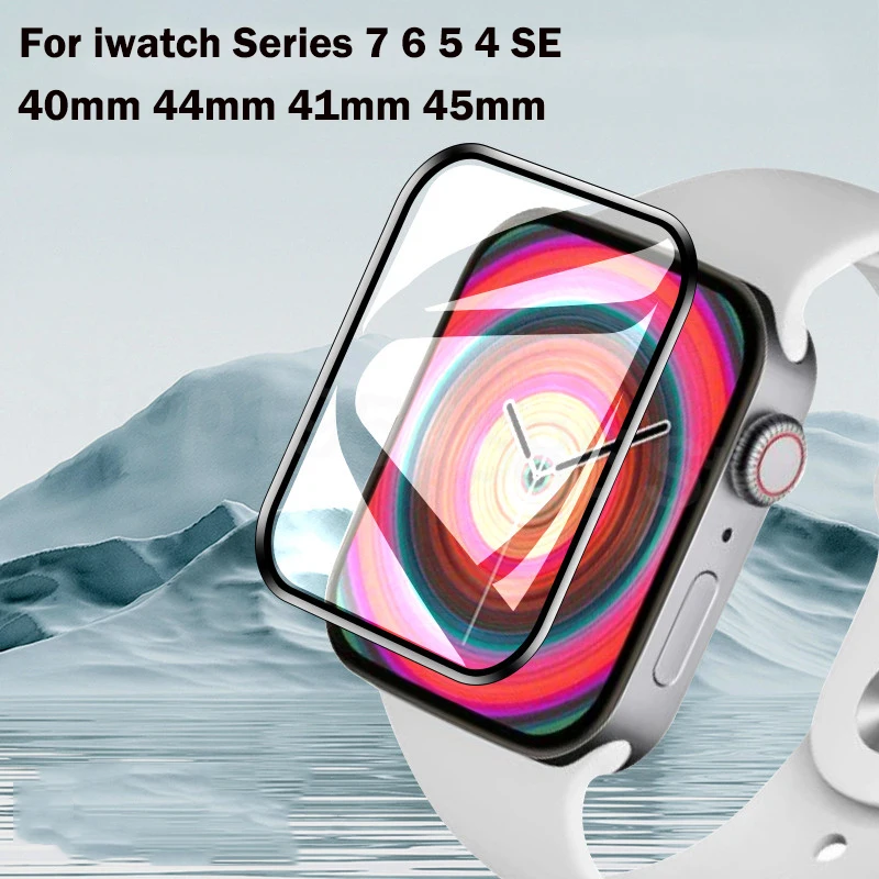 Закаленное стекло 5D с изогнутыми краями для Apple Watch серии 7, 41 мм, 45 мм, защитная пленка для экрана iWatch 6, 5, 40 мм, 44 мм, рамка-бампер
Закаленное стекло 5D с изогнутыми краями для Apple Watch серии 7, 41 мм, 45 мм, защитная пленка для экрана iWatch 6, 5, 40 мм, 44 мм, рамка-бампер