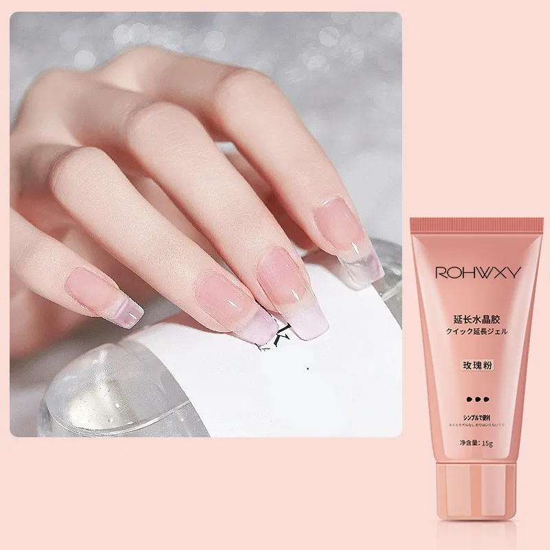 

15/30ML Nail Art Extension Gel Acrylic UV Gel White Clear Quick Building Polish for Nail Finger Prolong Form Tips Manicure Tool