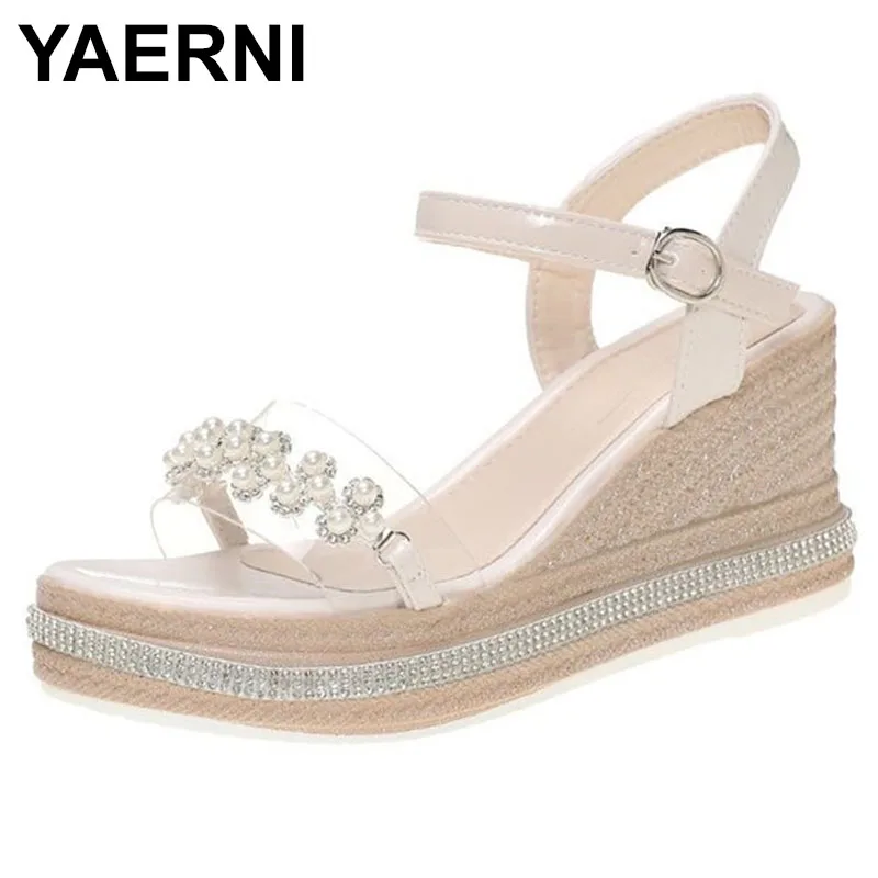 YAERNI из прозрачного ПВХ с жемчугом туфли на танкетке; Женская обувь на не сужающемся книзу массивном Ремешок на щиколотке женские сандалии н...
YAERNI из прозрачного ПВХ с жемчугом туфли на танкетке; Женская обувь на не сужающемся книзу массивном Ремешок на щиколотке женские сандалии н...