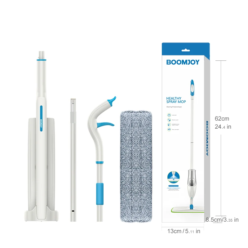 BOOMJOY 360 Degree Handle Spray Mop with Reusable Microfiber Pads for Home Laminate Wood Ceramic Tiles Floor Cleaning
BOOMJOY 360 Degree Handle Spray Mop with Reusable Microfiber Pads for Home Laminate Wood Ceramic Tiles Floor Cleaning