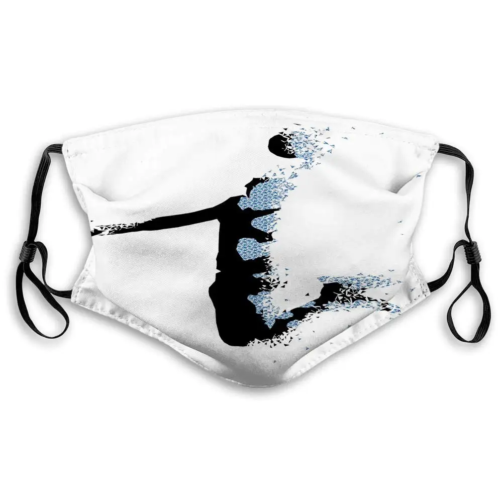 Windproof Activated Carbon mask, Modern Stylized Basketball Player in Fractal Pattern Artistic Design,Facial decorations for
Windproof Activated Carbon mask, Modern Stylized Basketball Player in Fractal Pattern Artistic Design,Facial decorations for