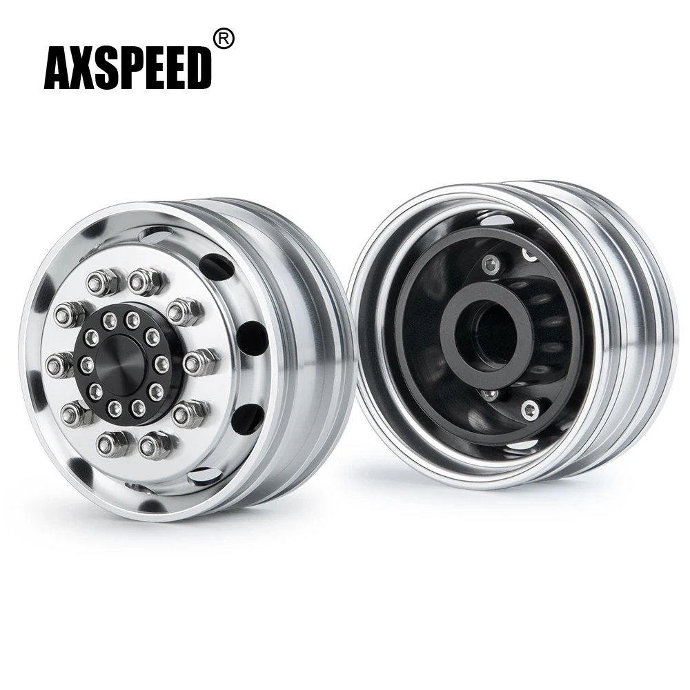AXSPEED 1/2Pcs Silver Alloy Metal Beadlock Wheel Rims Hub for Tamiya 1:14 RC Tractor Truck Climbing Trailer Cargo Truck Car
AXSPEED 1/2Pcs Silver Alloy Metal Beadlock Wheel Rims Hub for Tamiya 1:14 RC Tractor Truck Climbing Trailer Cargo Truck Car