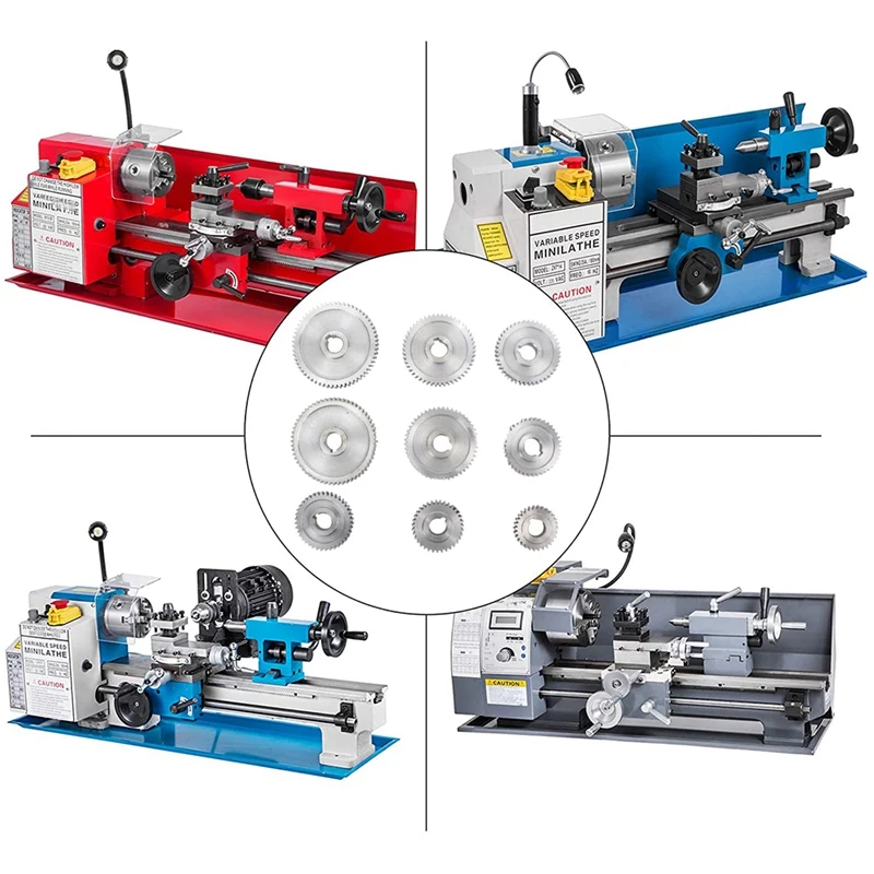 Metal Lathe Gears, Change Gear with Lathe Belt, Metal Gear Set for CJ0618 Mini Lathes & Milling Machines
Metal Lathe Gears, Change Gear with Lathe Belt, Metal Gear Set for CJ0618 Mini Lathes & Milling Machines