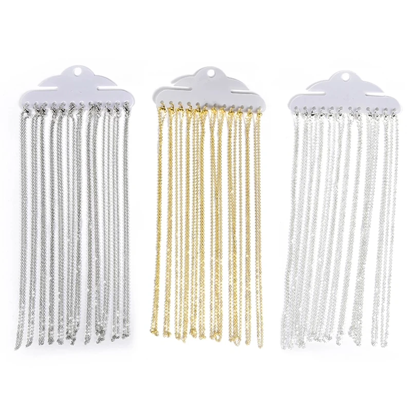 40 см 12 шт./лот металлические звенья 2 мм цепочки ожерелья с карабином для изготовления ювелирных изделий DIY аксессуары
40 см 12 шт./лот металлические звенья 2 мм цепочки ожерелья с карабином для изготовления ювелирных изделий DIY аксессуары