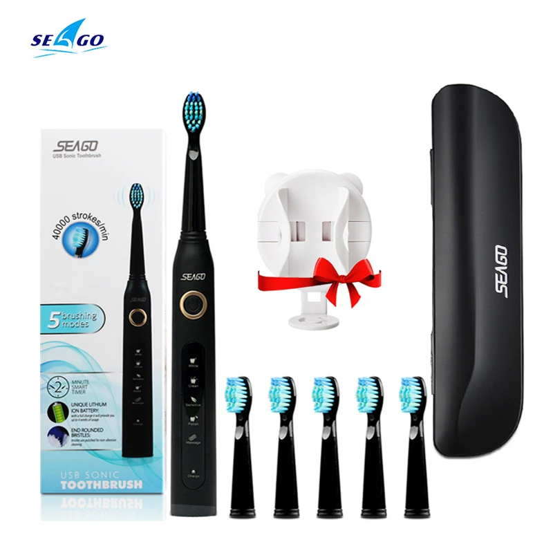 Seago SG507B Sonic Electric Toothbrush Adult Timer Brush USB Rechargeable Electronic Tooth Brush Heads Replacement Holder Gift
Seago SG507B Sonic Electric Toothbrush Adult Timer Brush USB Rechargeable Electronic Tooth Brush Heads Replacement Holder Gift