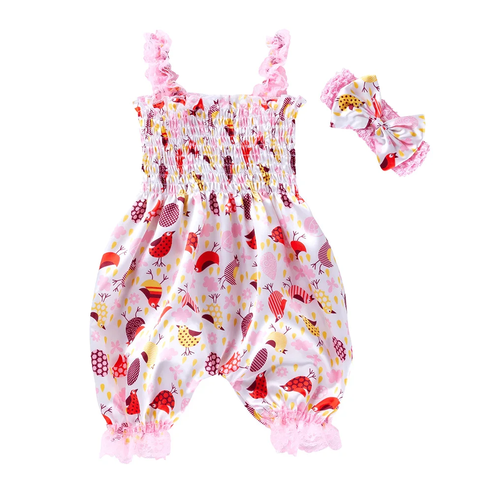 Фото Новое платье для девочек летнее с низким вырезом на спине комбинезон малышей