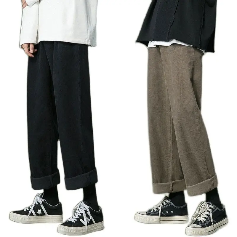 Autumn Cotton Corduroy Pants Men's Fashion Retro Casual Wide-leg Pants Men Streetwear Loose Hip-hop Straight Trousers Mens M-2XL
Autumn Cotton Corduroy Pants Men's Fashion Retro Casual Wide-leg Pants Men Streetwear Loose Hip-hop Straight Trousers Mens M-2XL