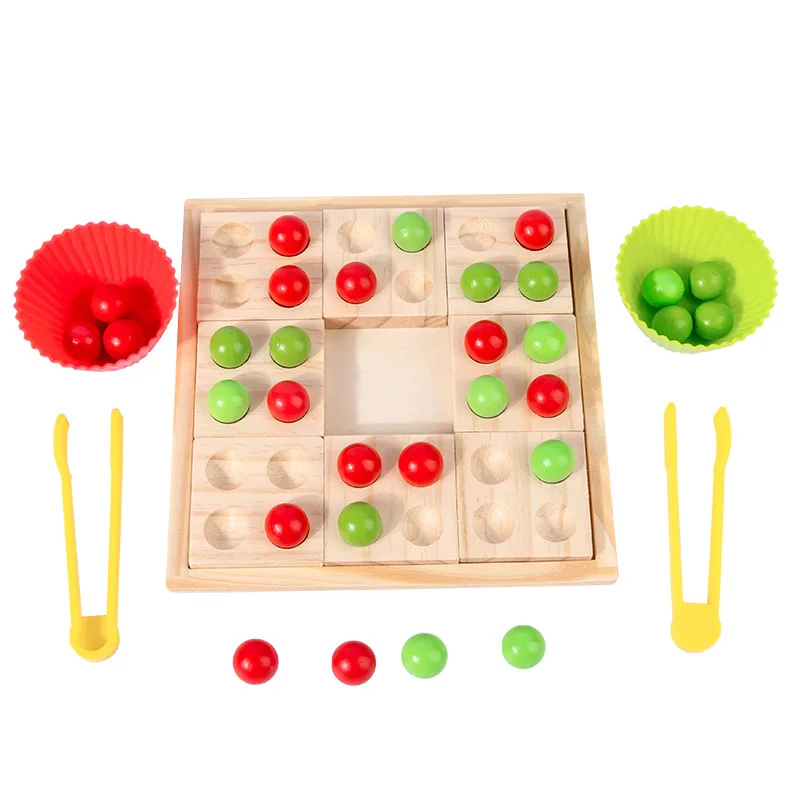 DIY Elimination Bead Clip Bead Fine Motor Training Board Game Wooden Montessori Color Classification Stacked Educational Toys 
DIY Elimination Bead Clip Bead Fine Motor Training Board Game Wooden Montessori Color Classification Stacked Educational Toys