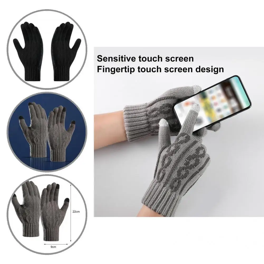 Autumn Winter Stylish Plush Lining Jacquard Gloves Warm Finger Gloves Knitted for Vacation
Autumn Winter Stylish Plush Lining Jacquard Gloves Warm Finger Gloves Knitted for Vacation