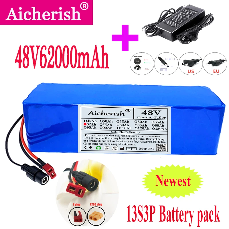2021 Elektrische Scooter 48V 62000mAh Battery Pack 13S3P 1000W Electric Bicycle Samsung Li-Ion Battery With T Plug 54.6V Charge
2021 Elektrische Scooter 48V 62000mAh Battery Pack 13S3P 1000W Electric Bicycle Samsung Li-Ion Battery With T Plug 54.6V Charge