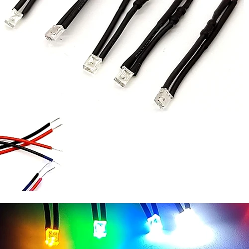 50Pcs 3V 5V 6V 9V 12V 24V 36V 48V 110V 220V Clear Squared 2*3*4mm LED With 20cm Red&Black Wire Light=White Red Blue Green Yellow
50Pcs 3V 5V 6V 9V 12V 24V 36V 48V 110V 220V Clear Squared 2*3*4mm LED With 20cm Red&Black Wire Light=White Red Blue Green Yellow