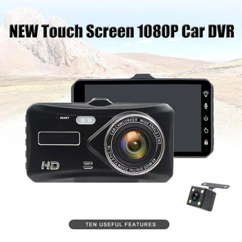 4 Inch 1080P Touch Screen Dash Cam for Auto Car DVR Dual Camera Alloy HD Front Back Dash Camera
4 Inch 1080P Touch Screen Dash Cam for Auto Car DVR Dual Camera Alloy HD Front Back Dash Camera