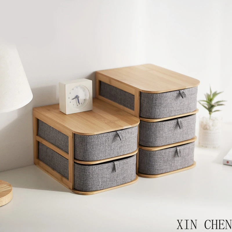 Multifunctional storage box Cosmetic Bamboo Cloth Office Desktop Storage Casket Makeup Storage Container Home Sundry Organiser 
Multifunctional storage box Cosmetic Bamboo Cloth Office Desktop Storage Casket Makeup Storage Container Home Sundry Organiser