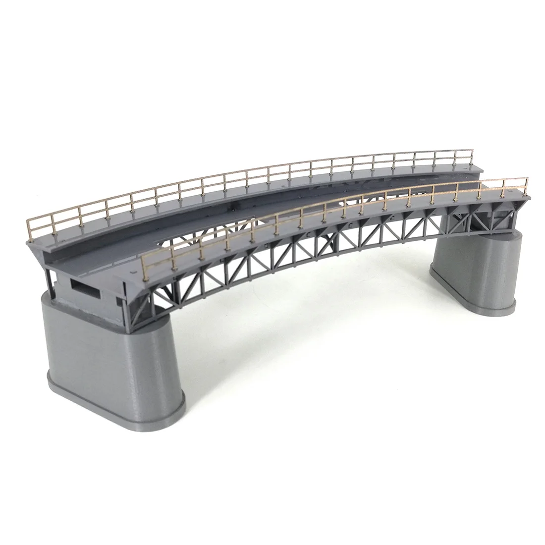 

1:87 HO Scale Train Railway Scene Decoration Q4 R1 Curved Railway Bridge Model without Pier for Sand Table