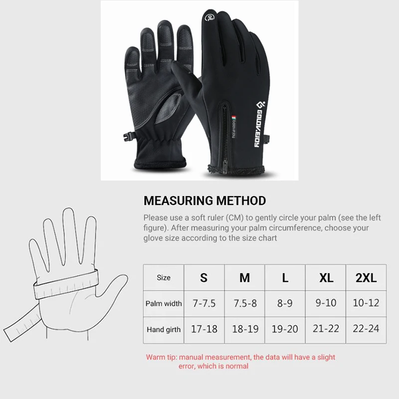 Winter Motorcycle Warm Waterproof Gloves Thermal Fleece Lined Water Resistant Touch Screen Non-slip Motorbike Riding Gloves 
Winter Motorcycle Warm Waterproof Gloves Thermal Fleece Lined Water Resistant Touch Screen Non-slip Motorbike Riding Gloves