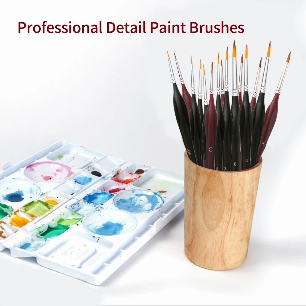 Professional 6/10pcs Detail Paint Brushes Set Miniature Artist Painting Brushes Nylon Hair Ergonomic Wooden Handle Paintbrush
Professional 6/10pcs Detail Paint Brushes Set Miniature Artist Painting Brushes Nylon Hair Ergonomic Wooden Handle Paintbrush