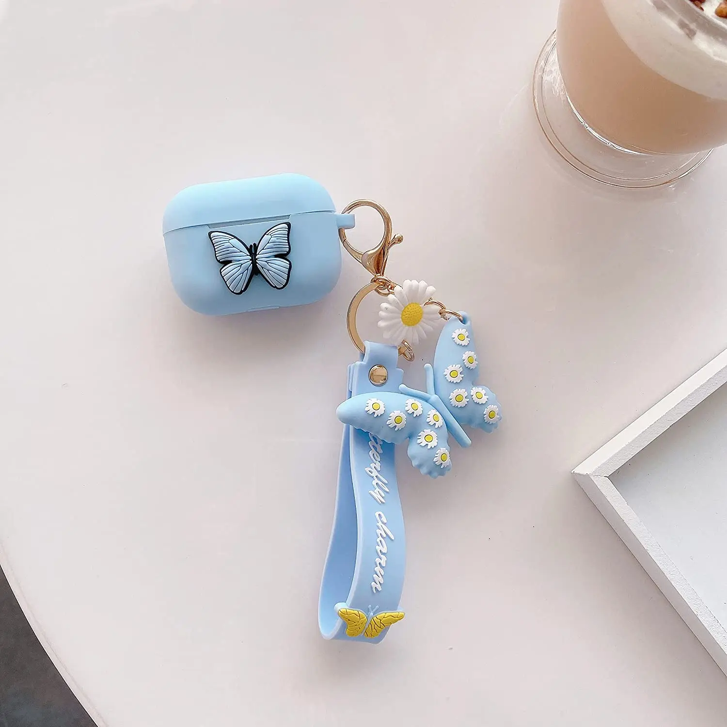 Чехол Heniu для Airpod Pro (выпуск 2019 года), милый 3D-чехол с бабочками из жидкого силикона для Airpods Pro, совместимый с брелоком
Чехол Heniu для Airpod Pro (выпуск 2019 года), милый 3D-чехол с бабочками из жидкого силикона для Airpods Pro, совместимый с брелоком