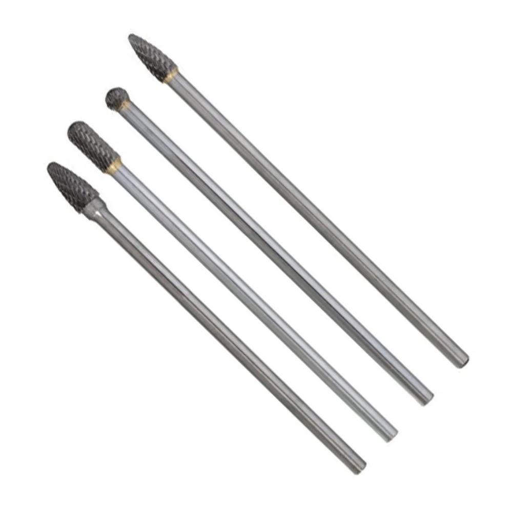 4pcs Double Cut Shaping Shank Grinding Head Burr Set Carving Tool Tungsten Steel Rotary Files Cutter Long Drill Bits 150-160mm
4pcs Double Cut Shaping Shank Grinding Head Burr Set Carving Tool Tungsten Steel Rotary Files Cutter Long Drill Bits 150-160mm