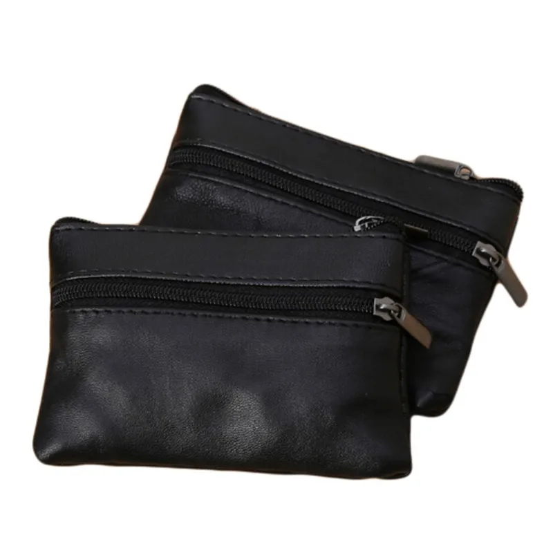 Coin Key Soft Zipper Leather Wallet Men Women Solid Pouch Bag Gift High Quality Cool New Fashion Black Mini Coin Purse 
Coin Key Soft Zipper Leather Wallet Men Women Solid Pouch Bag Gift High Quality Cool New Fashion Black Mini Coin Purse