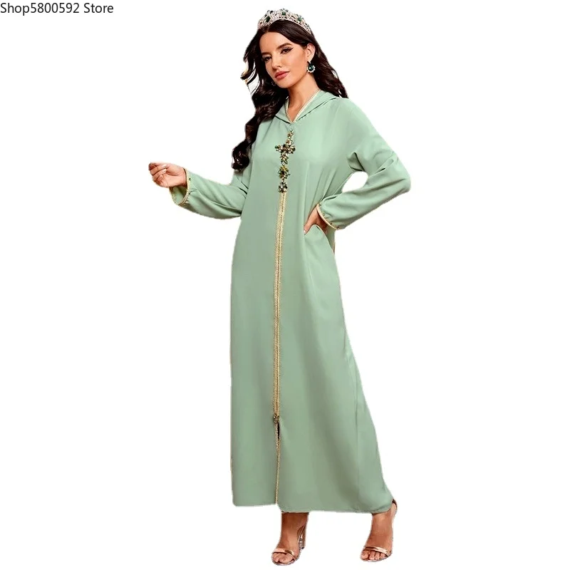 Caftan Marocain Abaya Dubai Turkey Islam Kaftan Muslim Hijab Dress African Dresses For Women Robe Arabe Musulman Djellaba Femme |