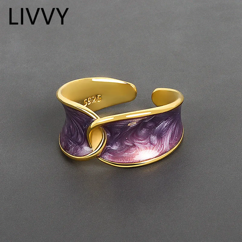 LIVVY Silver Color French Big Ring Female Retro Vintage Unique Design Light Luxury Exquisite Handmade Jewelry
LIVVY Silver Color French Big Ring Female Retro Vintage Unique Design Light Luxury Exquisite Handmade Jewelry