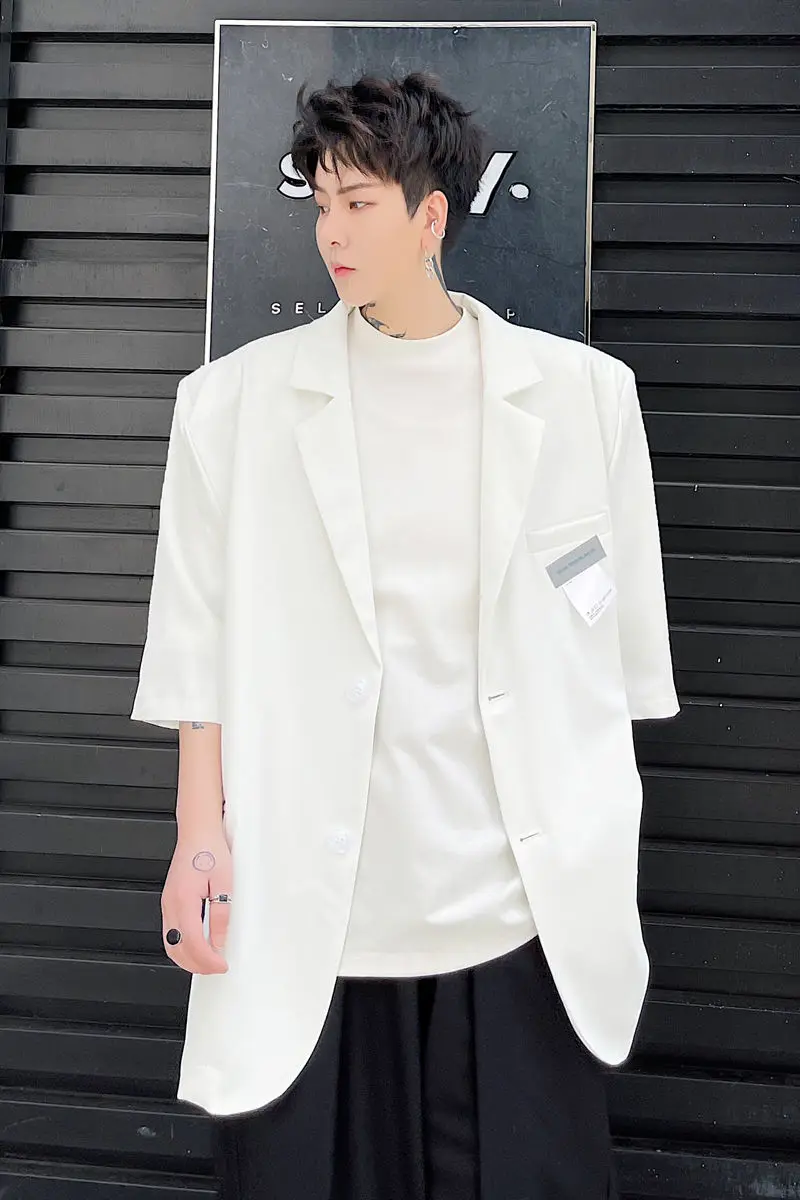 IEFB Summer Pocket Label Design Men's Short Sleeve Suit Coat Luxury Man Jacket 2021 New Male Blazer White Blazers Korean Suits
IEFB Summer Pocket Label Design Men's Short Sleeve Suit Coat Luxury Man Jacket 2021 New Male Blazer White Blazers Korean Suits