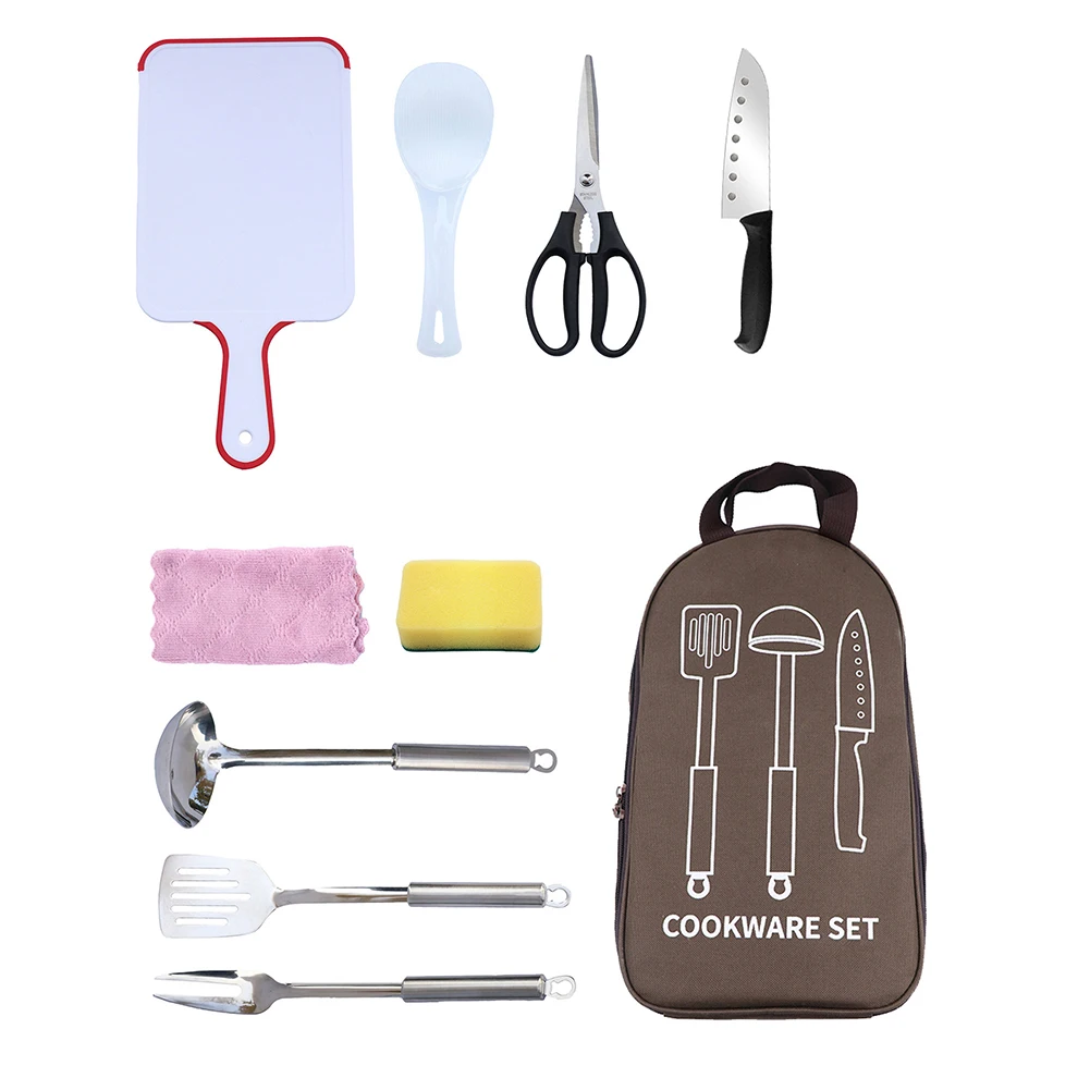 Outdoor Picnic Cookware Set 8Pcs 201 Stainless Steel Fork Knife Utensil Scissors Spoon Set Ourdoor Picnic Camp Kitchen Tool
Outdoor Picnic Cookware Set 8Pcs 201 Stainless Steel Fork Knife Utensil Scissors Spoon Set Ourdoor Picnic Camp Kitchen Tool