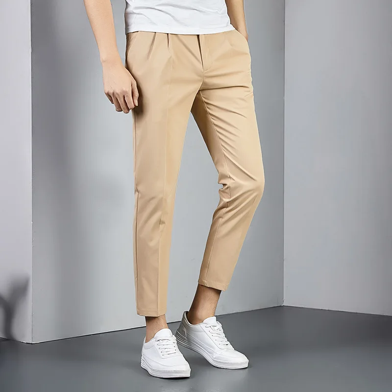 2021 summer quality straight tube men's slim business dress trend Korean style sagging high casual Capris
2021 summer quality straight tube men's slim business dress trend Korean style sagging high casual Capris