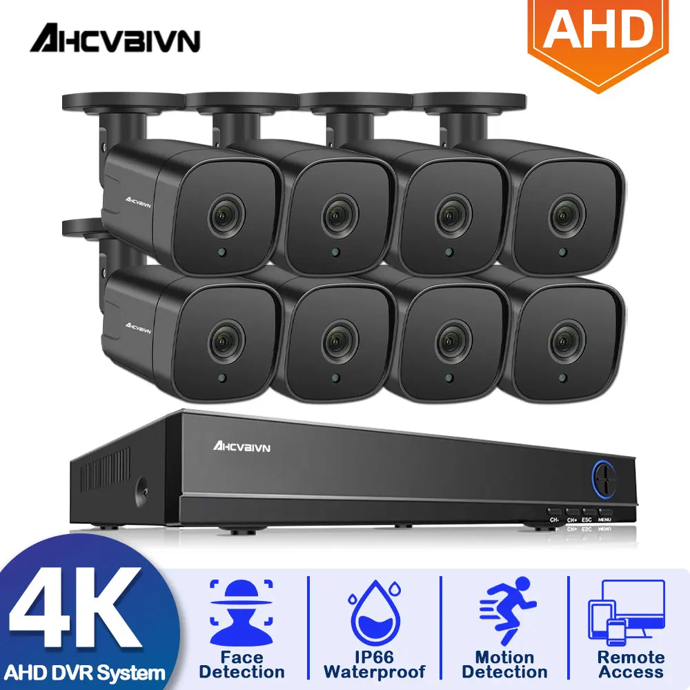 4K CCTV 6in1 8CH Hybrid DVR Video Surveillance System 8MP Smart Face AHD Camera Kit Day Night AHD Bullet Camera Kit VGA Output
4K CCTV 6in1 8CH Hybrid DVR Video Surveillance System 8MP Smart Face AHD Camera Kit Day Night AHD Bullet Camera Kit VGA Output