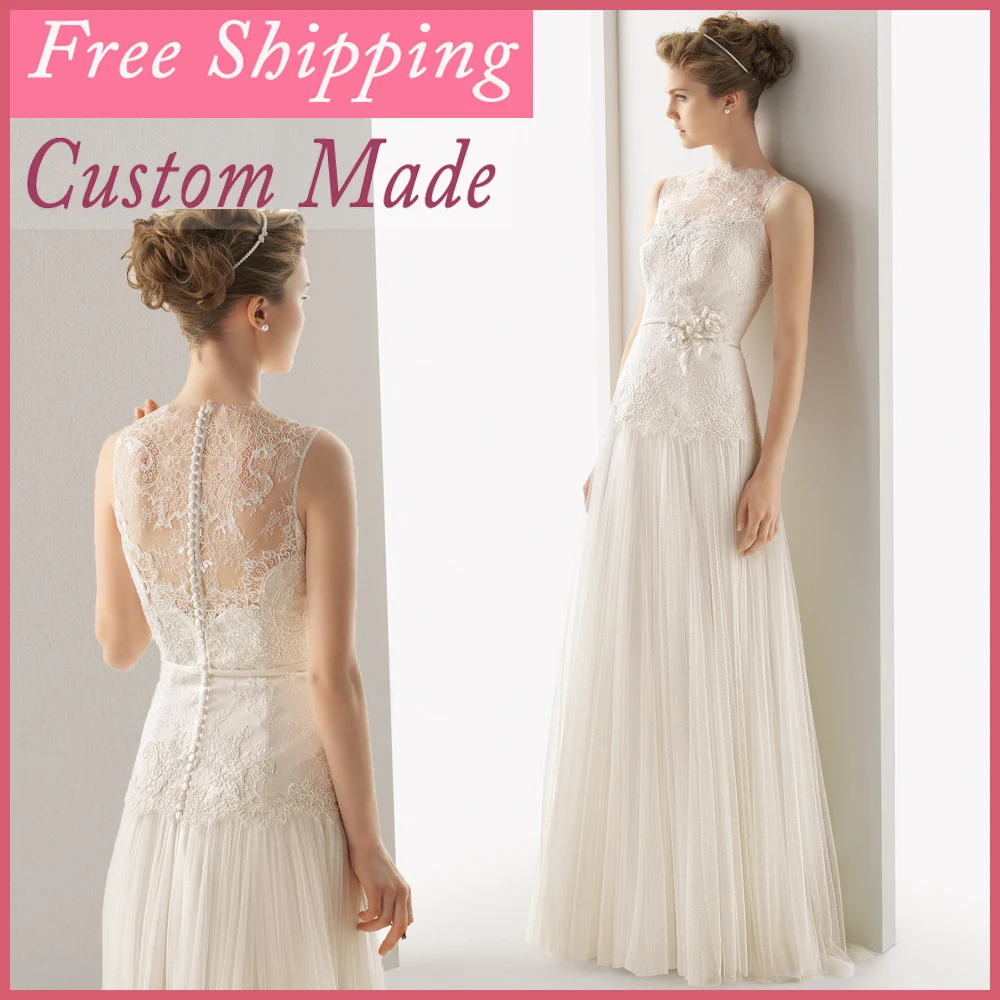 2019 Free Shipping Simple White Beach Lace And See Through A-Line Wedding Guest Dresses Bride Dress Custom Made Tull MH225 
2019 Free Shipping Simple White Beach Lace And See Through A-Line Wedding Guest Dresses Bride Dress Custom Made Tull MH225