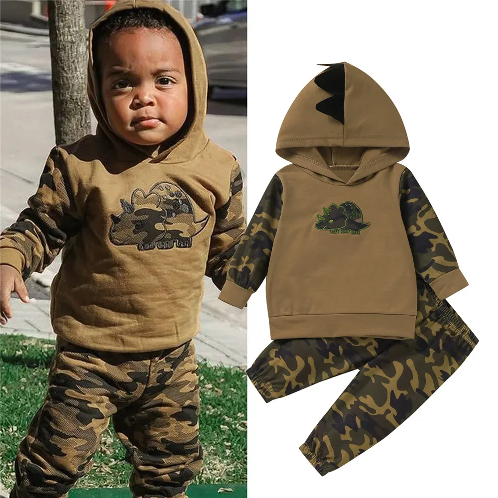 Модный Камуфляжный комплект одежды с динозавром для маленьких мальчиков, свитшот, толстовки, топ, штаны, спортивные штаны на Возраст 3-24 меся...
Модный Камуфляжный комплект одежды с динозавром для маленьких мальчиков, свитшот, толстовки, топ, штаны, спортивные штаны на Возраст 3-24 меся...
