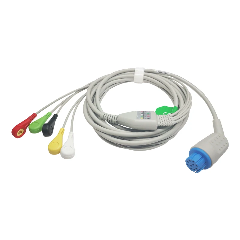 ЭКГ-кабель один кусок 5 проводов 10 Pin Snap 4,0 стандарт IEC для пациента Datex Cardiocap, сделано в Китае
ЭКГ-кабель один кусок 5 проводов 10 Pin Snap 4,0 стандарт IEC для пациента Datex Cardiocap, сделано в Китае