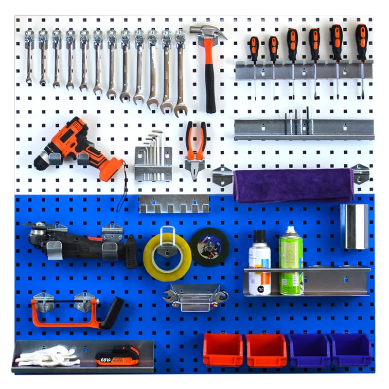 Wall-Mounted Hardware Tool Hanging Board Garage Workshop ToolBox Parts Storage Rack Hole Hanging Board
Wall-Mounted Hardware Tool Hanging Board Garage Workshop ToolBox Parts Storage Rack Hole Hanging Board