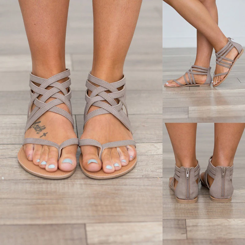 Summer Flip Flops Gladiator Sandals Shoes Beach Cross Sandals Woman Slip On Flats Casual Women Black Gray Shoes Plus Size 34-43
Summer Flip Flops Gladiator Sandals Shoes Beach Cross Sandals Woman Slip On Flats Casual Women Black Gray Shoes Plus Size 34-43