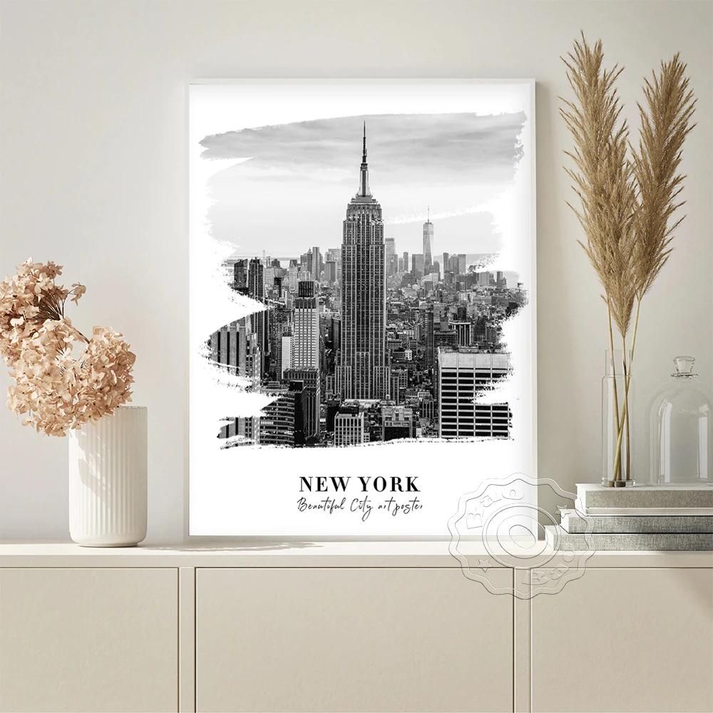 New York Tourist Attraction Art Prints Poster Travel City Landmark Building Canvas Painting Black White Wall Picture Home Decor
New York Tourist Attraction Art Prints Poster Travel City Landmark Building Canvas Painting Black White Wall Picture Home Decor