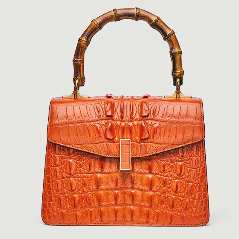 

Женская сумка из крокодиловой кожи gete, дамская сумочка из натуральной тайской крокодиловой кожи, маленькая квадратная клатч на одно плечо с...