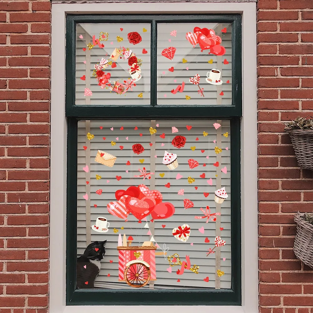 Creative Love Casement Door Wall Sticker Glass Decals Home Room Decor Romantic Removable PVC Static Sticker Party Decor
Creative Love Casement Door Wall Sticker Glass Decals Home Room Decor Romantic Removable PVC Static Sticker Party Decor