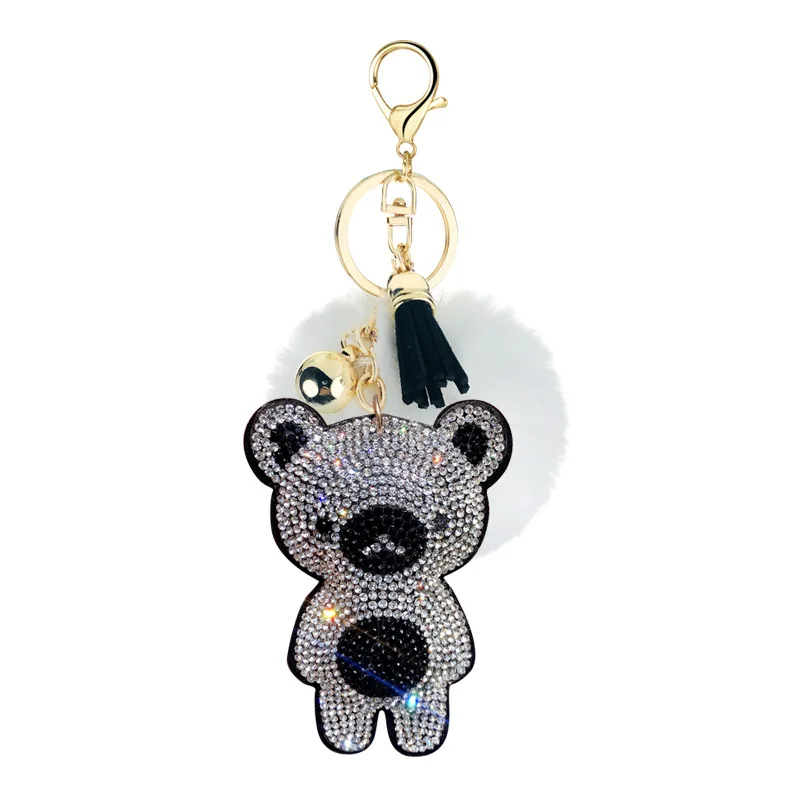 2020 New Korean Velvet Keychain Rhinestone Cute Creative Bear Fur Ball Keyring Pendant Pompon Jewelry Charm Bag Accessories 
2020 New Korean Velvet Keychain Rhinestone Cute Creative Bear Fur Ball Keyring Pendant Pompon Jewelry Charm Bag Accessories