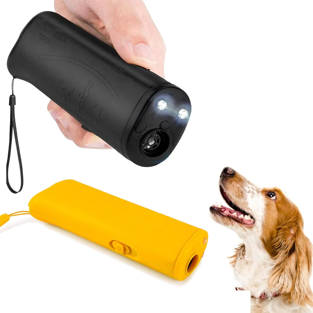 Ultrasonic Pet Dog Repeller Anti Barking Stop Bark Training Device Trainer LED Ultrasonic 3 in 1 Repeller Trainer With LED 
Ultrasonic Pet Dog Repeller Anti Barking Stop Bark Training Device Trainer LED Ultrasonic 3 in 1 Repeller Trainer With LED