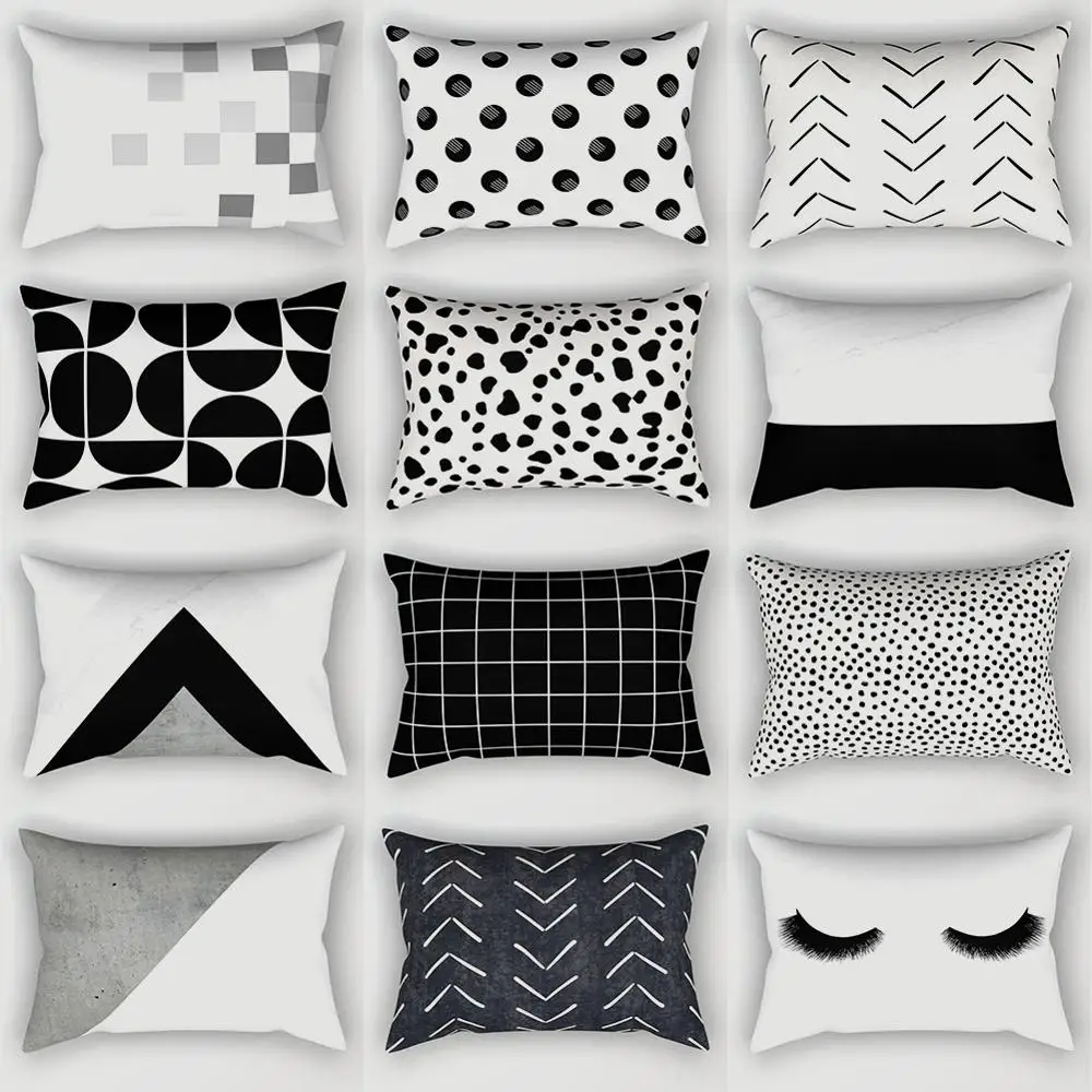 Rectangle Simple Geometric Pillow Case Back Cushion Cover Sofa Home Decorative For Bedroom Livingroom Seat Pillowcase 
Rectangle Simple Geometric Pillow Case Back Cushion Cover Sofa Home Decorative For Bedroom Livingroom Seat Pillowcase
