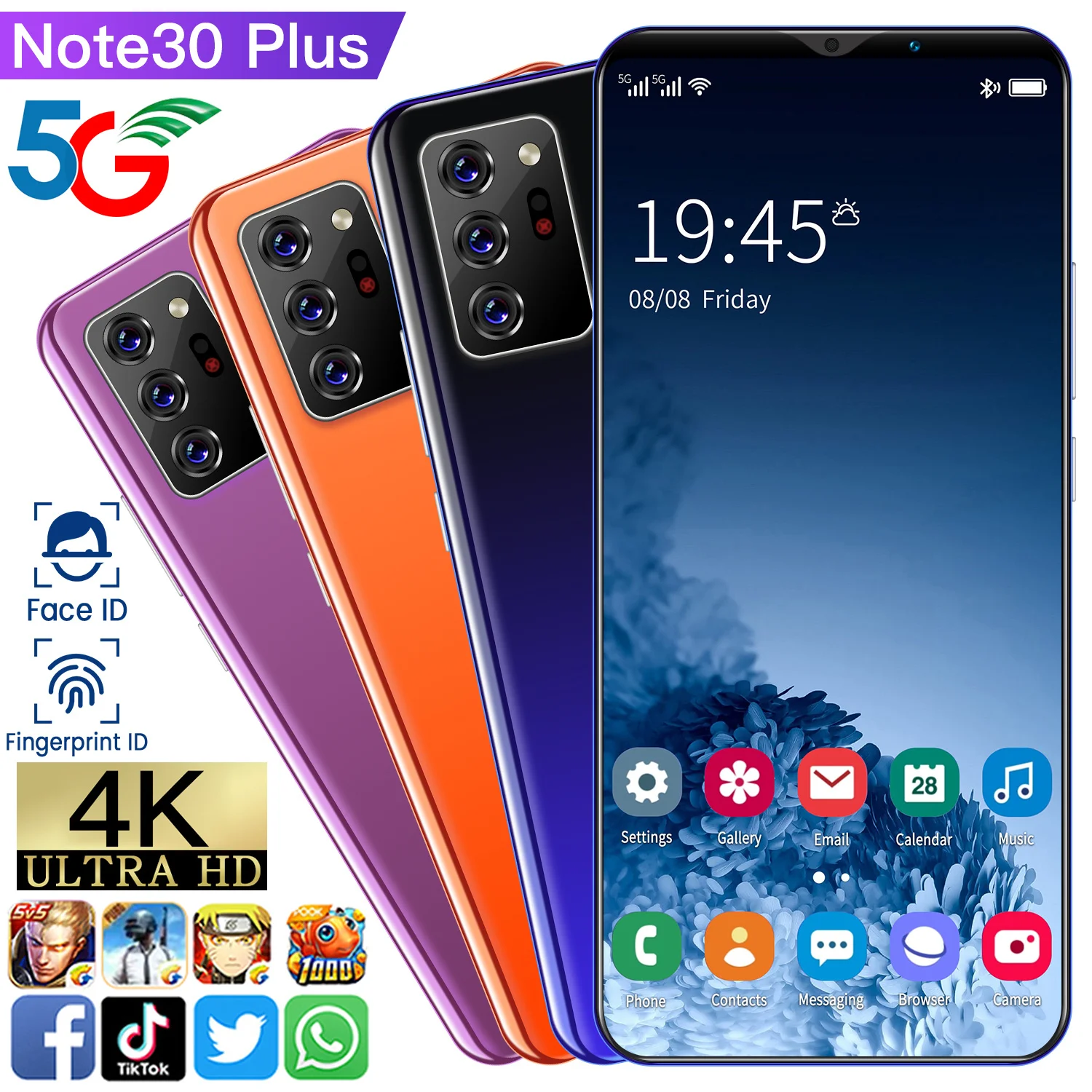 Global Version Note30 Plus 6.1 Inch Smartphone 5000mAh 12+512GB Android 10 13+24MP Full Screen Support Face ID 4G 5G Cell Phone
Global Version Note30 Plus 6.1 Inch Smartphone 5000mAh 12+512GB Android 10 13+24MP Full Screen Support Face ID 4G 5G Cell Phone