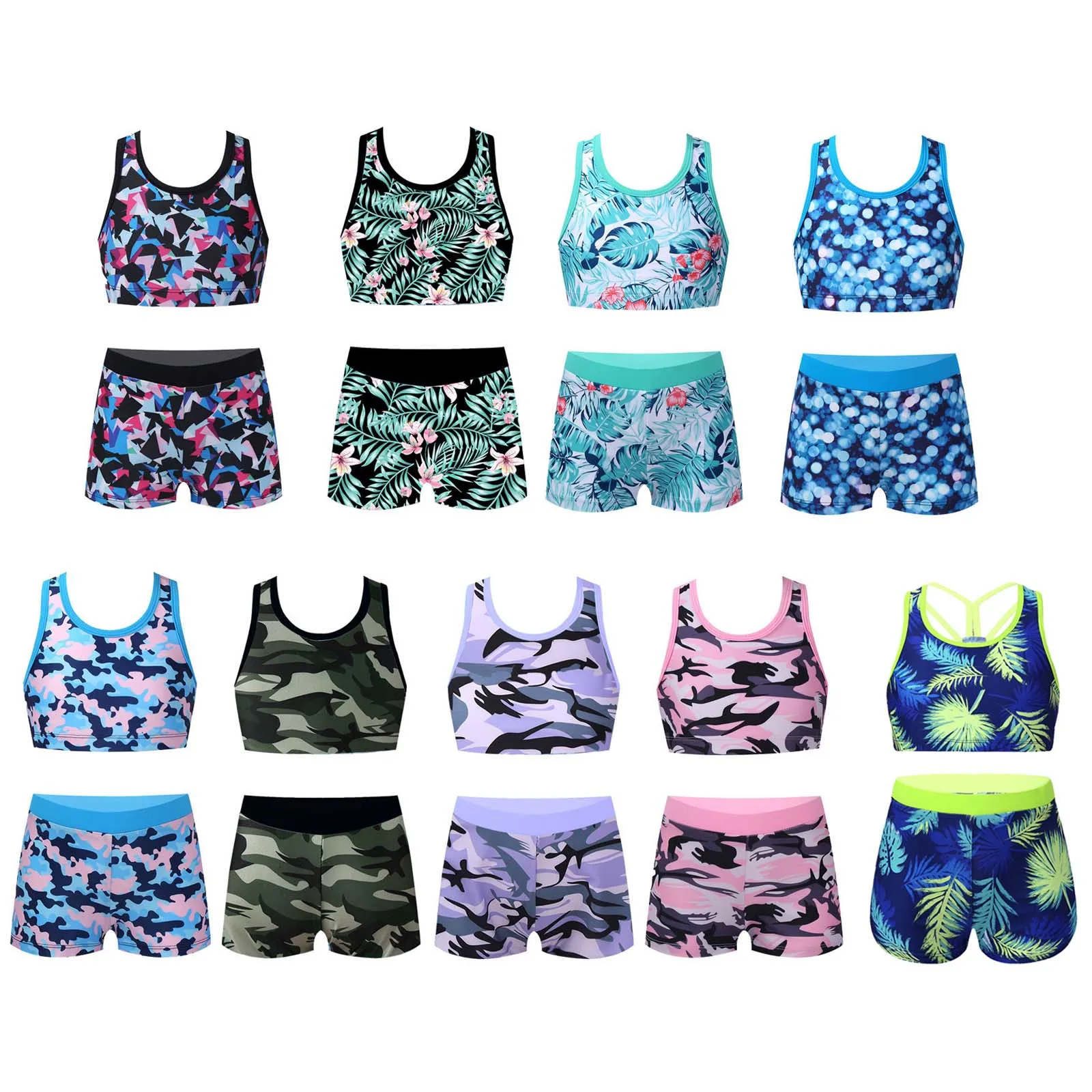 2PCS Kids Girls Bellet Dance Set Gym Running Sportwear Swimsuits Sleeveless Y-Shaped Back Tank Top with Boyshorts Bottoms Suit
2PCS Kids Girls Bellet Dance Set Gym Running Sportwear Swimsuits Sleeveless Y-Shaped Back Tank Top with Boyshorts Bottoms Suit