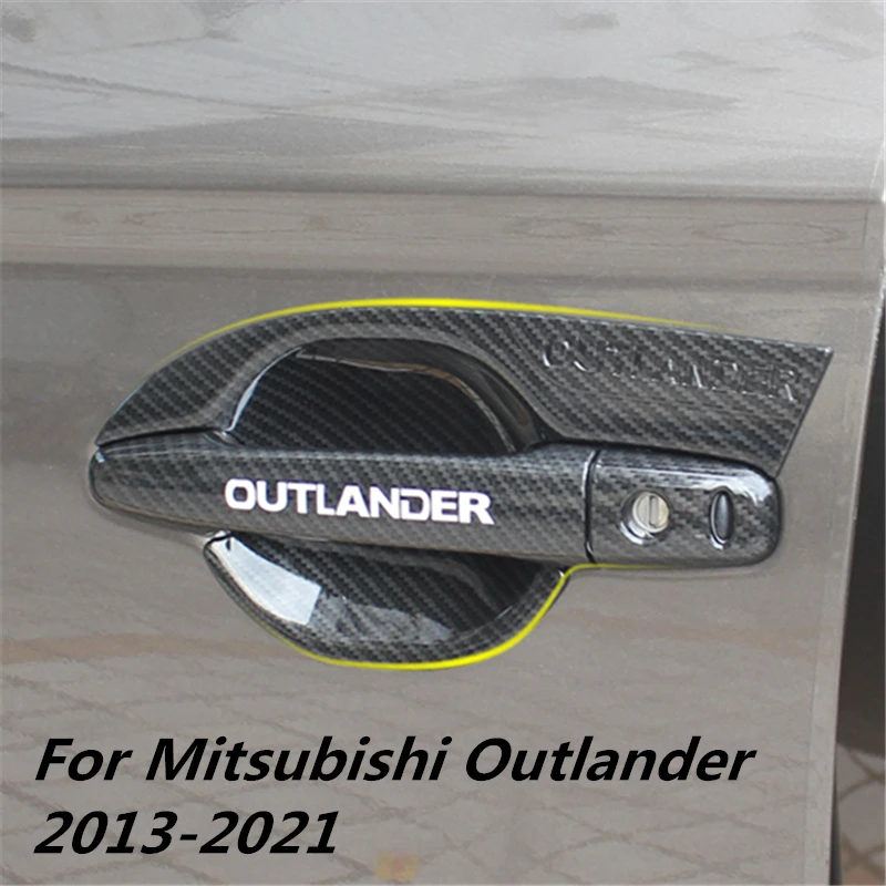 Наклейки на внешние ручки автомобиля дверная чаша для Mitsubishi Outlander 2013-2021