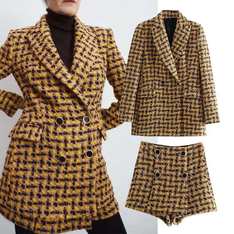 Xypskh Za Women Suits With Shorts Sets 2021 Fashion Tweed Office Open Stitch Blazer Coat 2 Piece Set Casual Shorts Woman Suit
Xypskh Za Women Suits With Shorts Sets 2021 Fashion Tweed Office Open Stitch Blazer Coat 2 Piece Set Casual Shorts Woman Suit