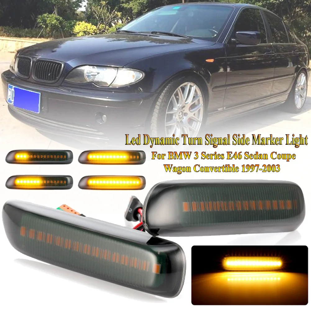 For BMW 3 Series E46 Sedan Coupe Wagon Convertible 1997-2001 Led Dynamic Turn Signal Light Side Fender Marker Sequential Lamp
For BMW 3 Series E46 Sedan Coupe Wagon Convertible 1997-2001 Led Dynamic Turn Signal Light Side Fender Marker Sequential Lamp