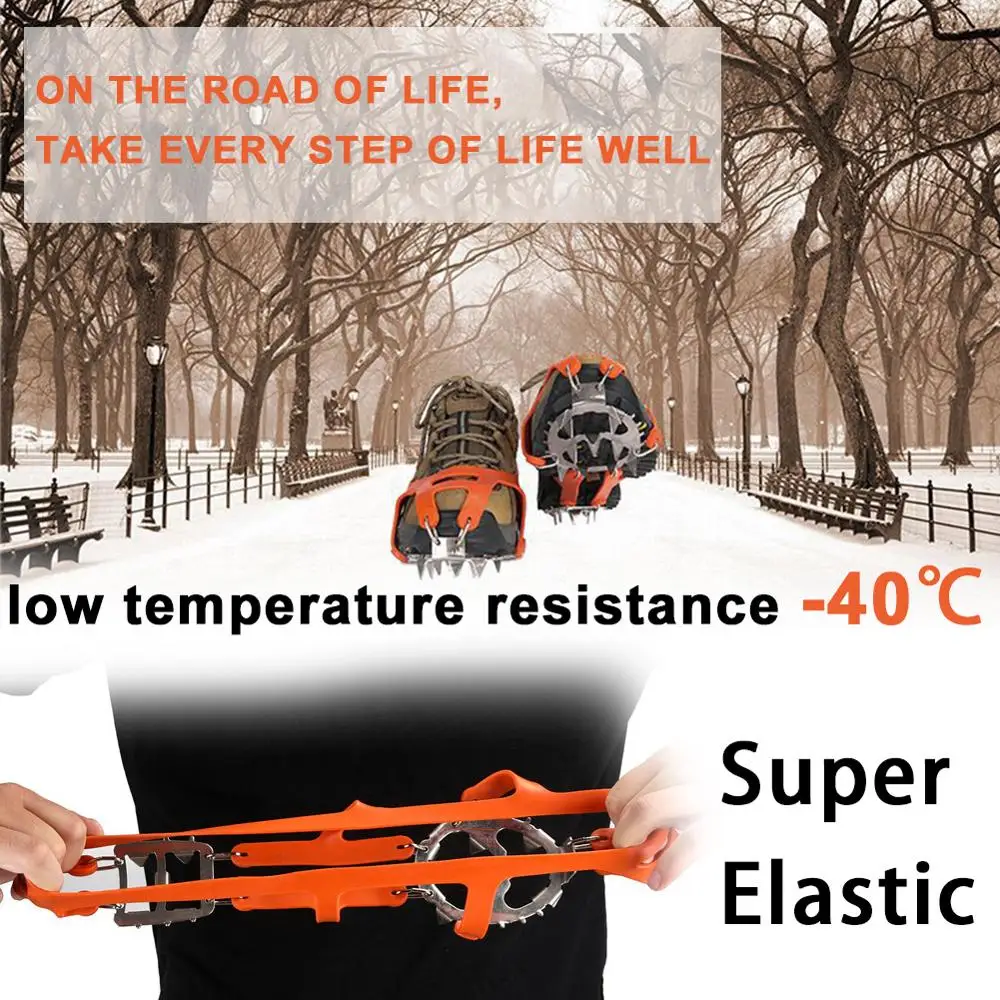 18 Teeth Crampons Claw Shoe Cover Non-Slip Shoes Cover Anti-ski Climbing Shoe Cover for Hiking Climbing 
18 Teeth Crampons Claw Shoe Cover Non-Slip Shoes Cover Anti-ski Climbing Shoe Cover for Hiking Climbing